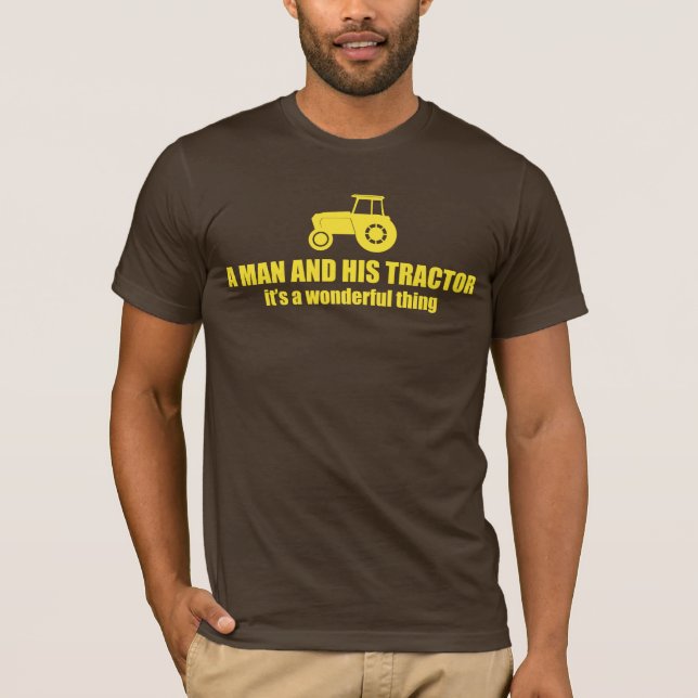T-shirt un homme et son tracteur, c'est une chose (Devant)