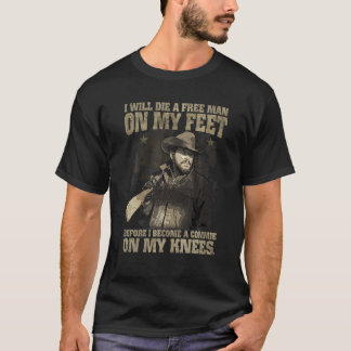 T-shirt Un Homme Libre Sur Mes Pieds Avant Que Je Devienne