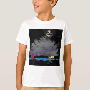 T-shirt Un homme poursuivi par des zombies