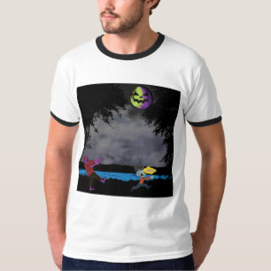 T-shirt Un homme poursuivi par des zombies