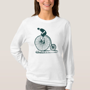 T-shirt Un homme sur un penny Farthing - Vert foncé