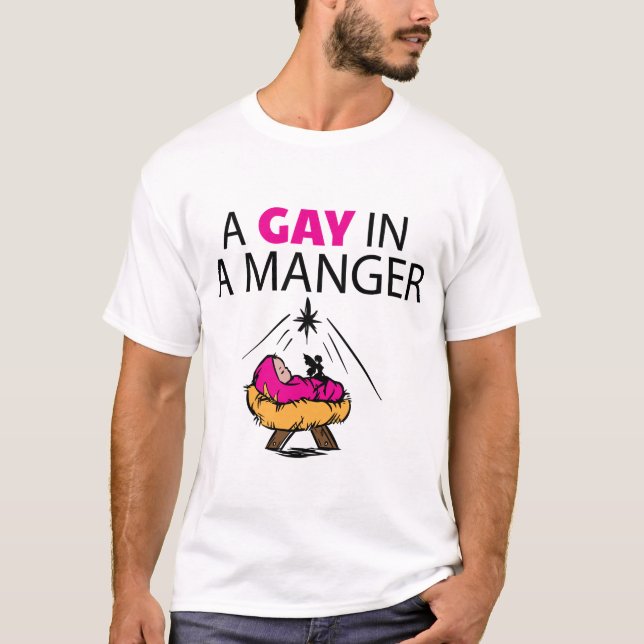 T-shirt Un homosexuel dans Manger (Devant)