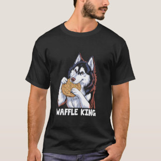 T-shirt Un Husky appréciant un gaufre du roi des gaufres a
