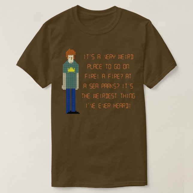 T-shirt Un incendie dans les parcs marins a envahi les TI (Design devant)