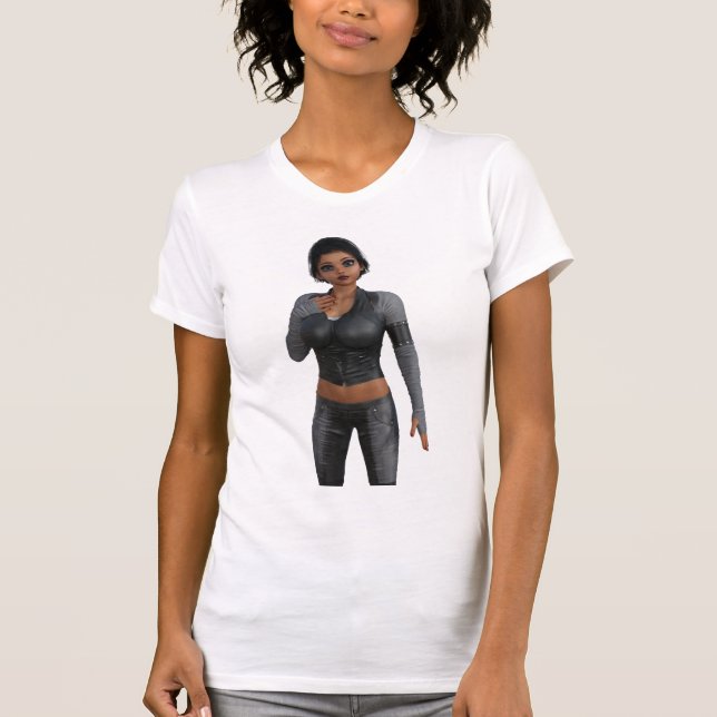 T-shirt Un inconnu magique du contact d'une goutte de plui (Devant)