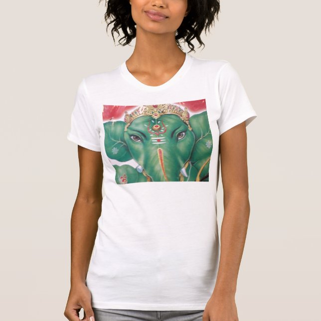 T-shirt un Inde-dieu-ganeshagreen (Devant)