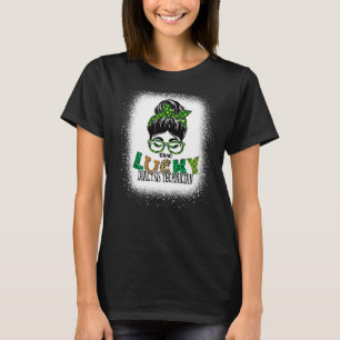 T-shirt Un ingénieur en dialyse chanceux St patrick blanch