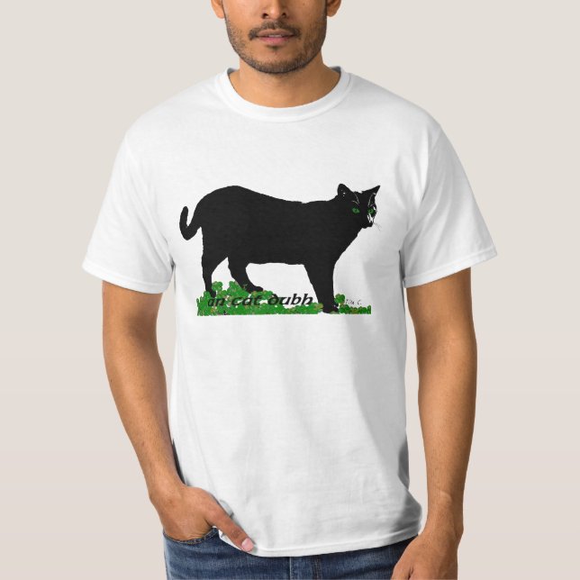 T-shirt Un Irlandais de Dubh de chat (le chat noir) (Devant)