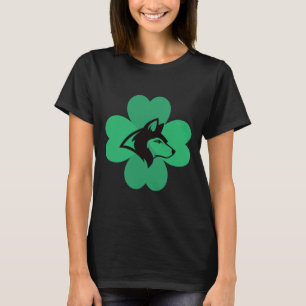 T-shirt Un Irlandais Husky Lucky Shamrock Un Joli St patri