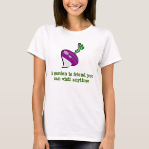 T-shirt Un jardin est un ami. jardinage de navet mignon