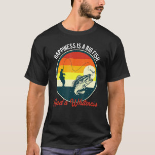 T-shirt Un Jeu De Pêche Un Bonheur Est Un Grand Poisson Et