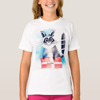 T-shirt Un joli cadeau d'anniversaire au raton laveur