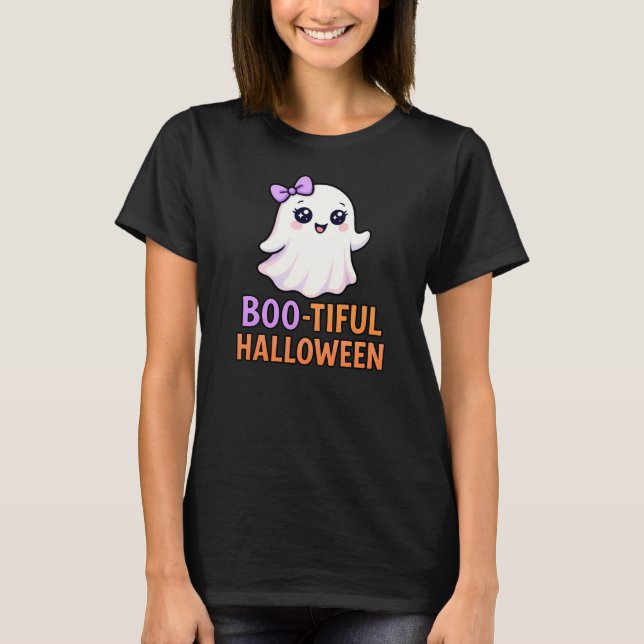 T-shirt Un joli fantôme d'Halloween (Devant)