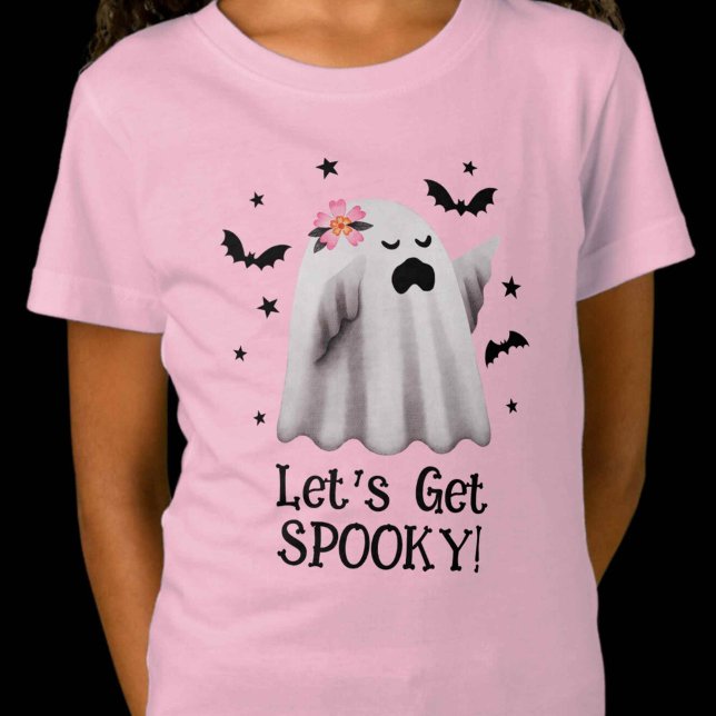 T-Shirt Un joli fantôme : Halloween Éffrayant (Cute Ghost Let's Get Spooky Halloween T-Shirt)