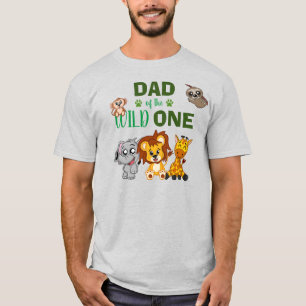 T-shirt Un joli Safari Jungle Safari Zoo Animal Papa T-shi