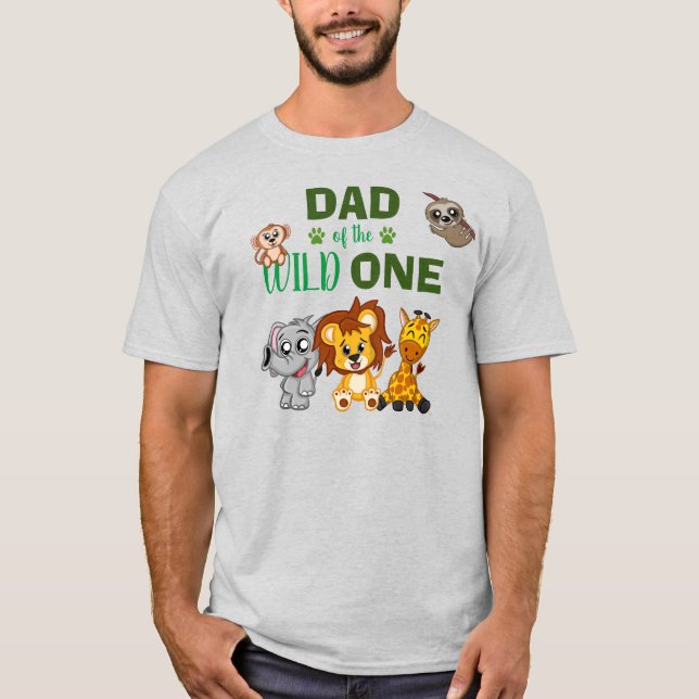 T-shirt Un joli Safari Jungle Safari Zoo Animal Papa T-shi (Devant)