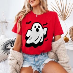 T-shirt Un joli vol fantôme avec chauves-souris Halloween 