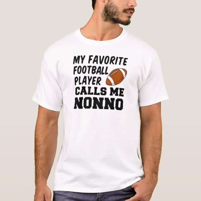 T-shirt Un Joueur De Football Favori M'Appelle Non (Devant)