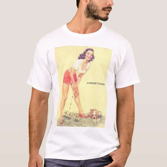 T-shirt Un joueur de guichet (Devant)