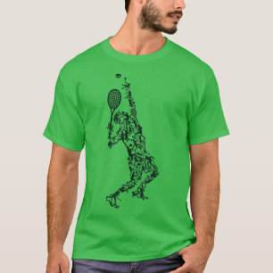 T-shirt Un joueur de tennis positionne des boules Raquette