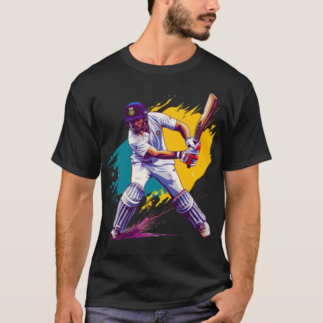 T-shirt Un jour d'Art numérique de cricket (Devant)