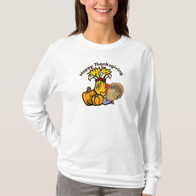 T-shirt Un jour de bon thanksgiving (Devant)