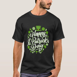 T-shirt Un Jour de la Saint Patrick Heureux Avec Des Shamr