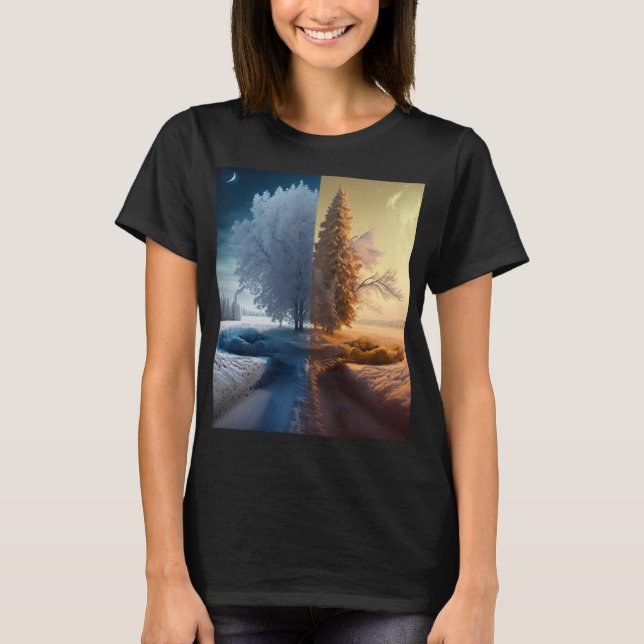 T-shirt Un jour en hiver (Devant)