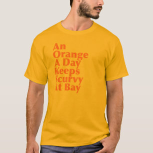 T-shirt Un Jour Orange Gardent La Scurvie À La Baie Align