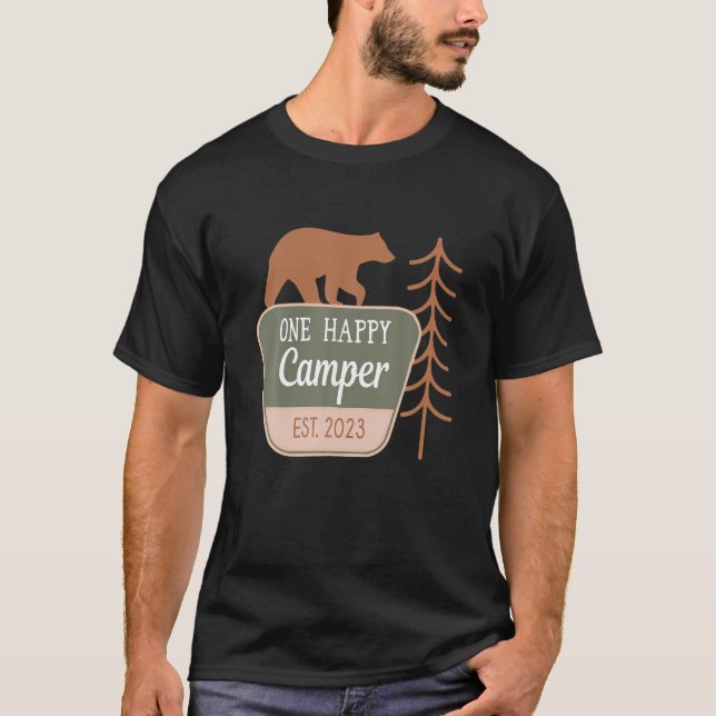 T-shirt Un joyeux Camper 1er Anniversaire Fête Camping (Devant)