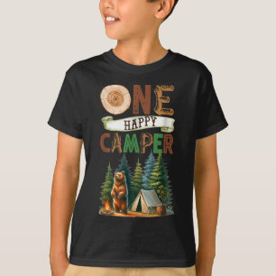T-shirt Un joyeux campeur premier anniversaire famille cam