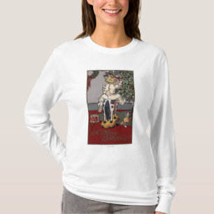 T-shirt Un joyeux ChristmasKid sur un cheval de basculage