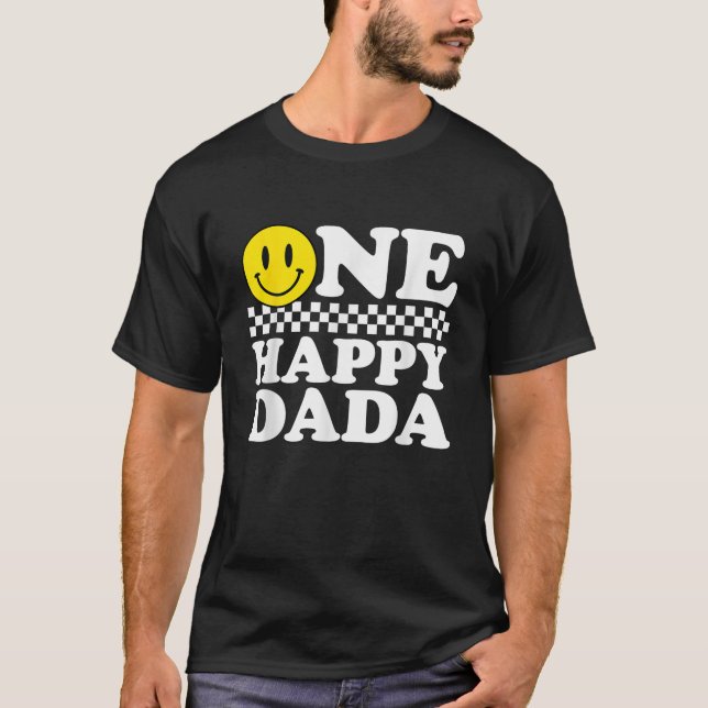T-shirt Un joyeux Dude Dada 1er Anniversaire Famille Corre (Devant)