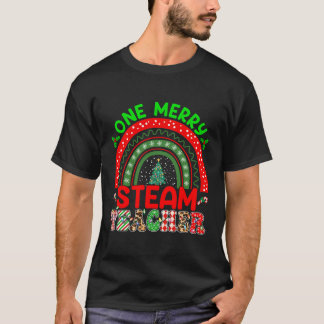 T-shirt Un Joyeux Enseignant de vapeur Noël Arbre de Noël 