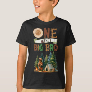 T-shirt Un joyeux grand frère campeur premier anniversaire