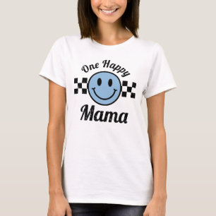 T-shirt Un joyeux Mama Bleu Joyeux sourire Anniversaire Co