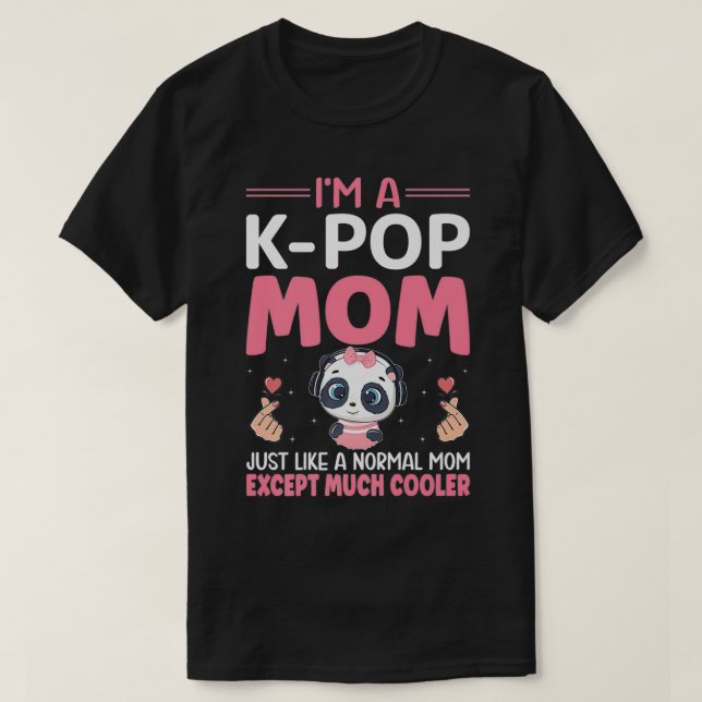 T-shirt Un KPop Maman Kawaii Anime Girl Boba Drinker drago (Design devant)