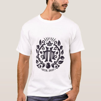 T-shirt Un logo en forme de roses et à l'intérieur