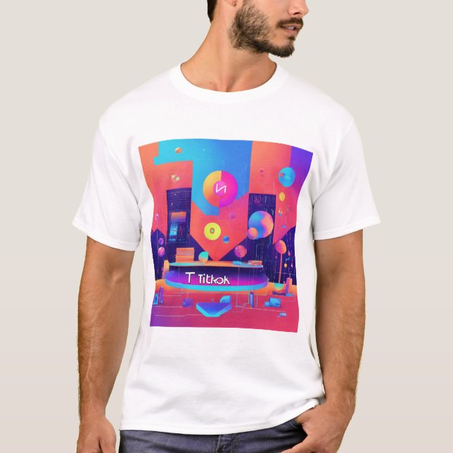 T-shirt Un logo pour la chaîne d'information sur tik tok (Devant)