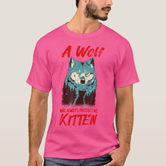 T-shirt Un Loup Protégera Toujours Son Amoureux Du Loup-Ki