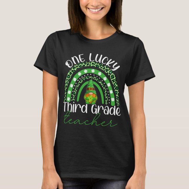 T-shirt Un Lucky 3e grade Professeur Gnomes St patrick R (Devant)