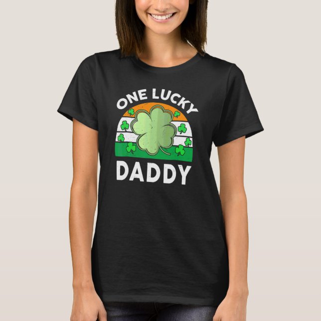 T-shirt Un Lucky Daddy Drôle Jour de la Saint Patrick Iris (Devant)