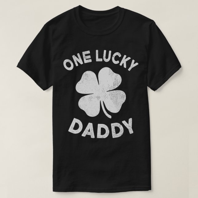 T-shirt Un Lucky Papa Jour de la Saint Patrick Shamrock ve (Design devant)