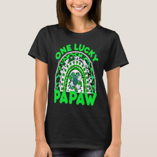T-shirt Un Lucky Papaw Bonne chance Green Rainbow Shamrock
