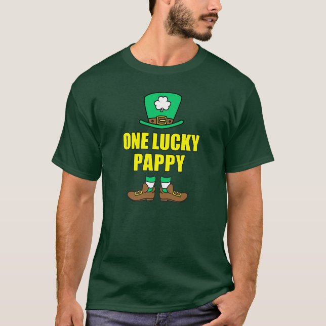 T-shirt Un Lucky Pappy Leprechaun (Devant)