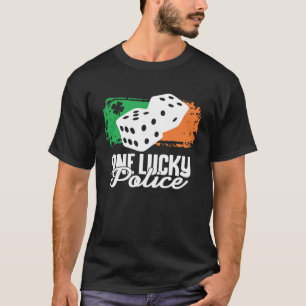 T-shirt Un Lucky Police Dice Jeu Famille Groupe Correspond