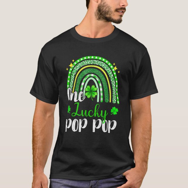 T-shirt Un Lucky Pop Empreinte de léopard Rainbow St Patri (Devant)