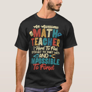 T-shirt Un Magnifique Enseignant En Mathématiques Est Diff