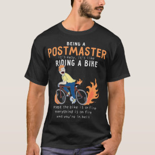 T-shirt Un Maître De Poste Comme Un Vélo D'Équitation Cycl