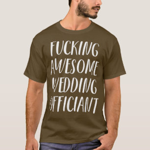 T-shirt Un mariage Officier Juste Un Ministre Ordonné Par